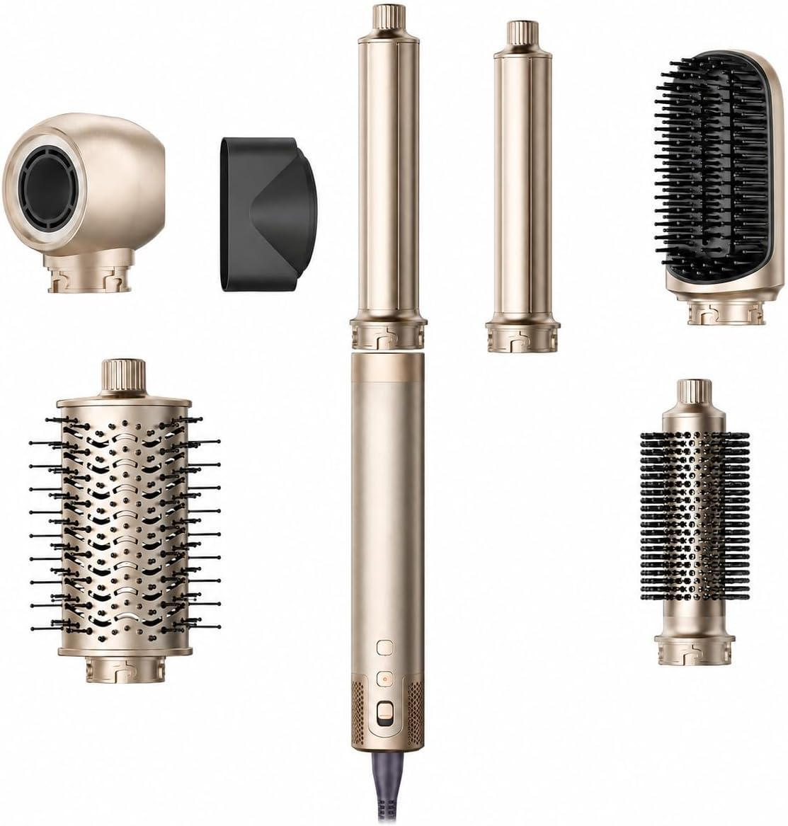 Bopcal 7-in-1 Air Styler, Hair Dryer Brush with Auto-Wrap Curlers | 170,000 RPM Fast Drying Blow Dryer | 500M Ionic Care | 4 Heat & 3 Airflow Settings | For Curls, Volume, Smoothing & Blowouts
