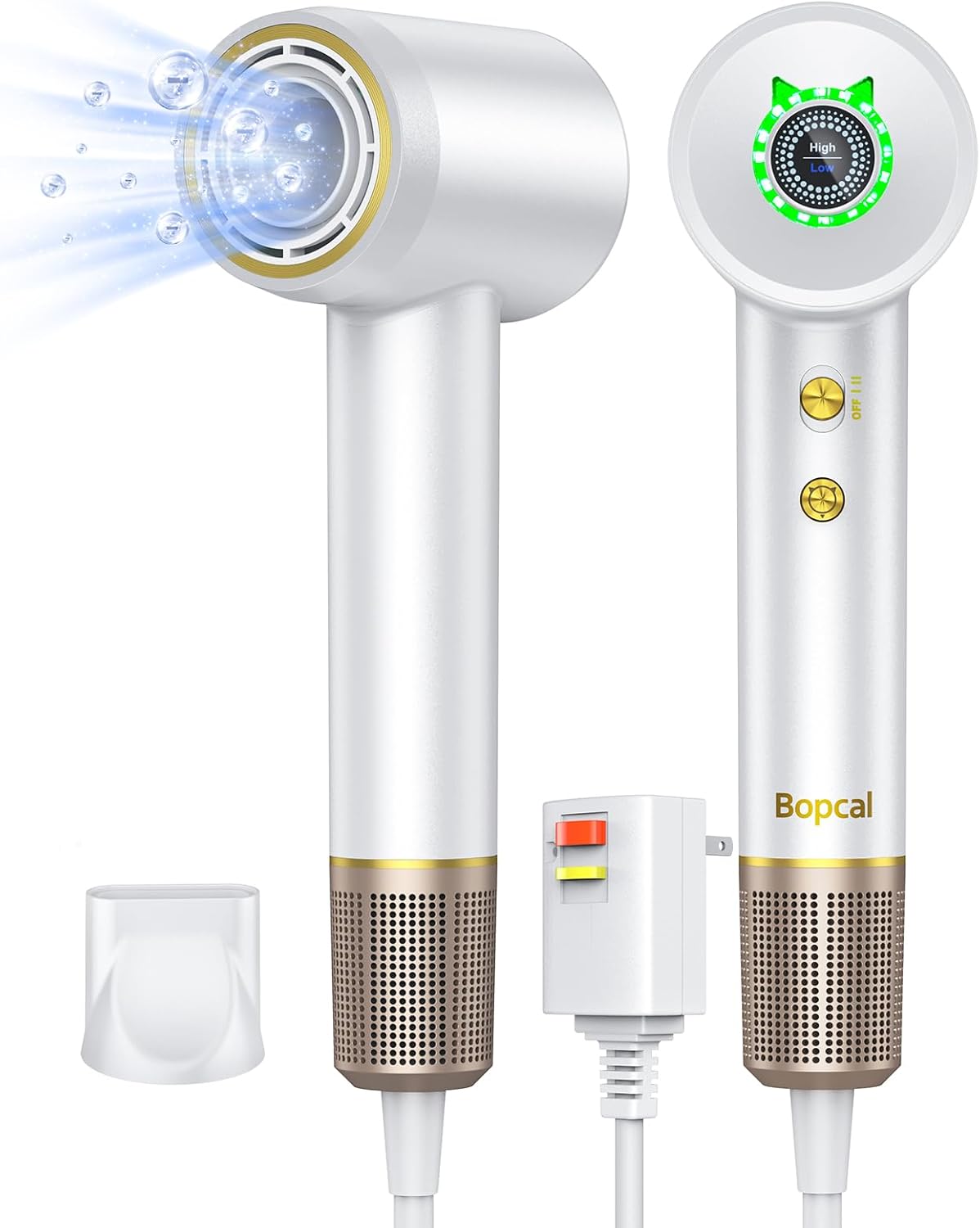 Ionic Hair Dryer, 160000 RPM Brushless Motor, Smart Thermo-Control