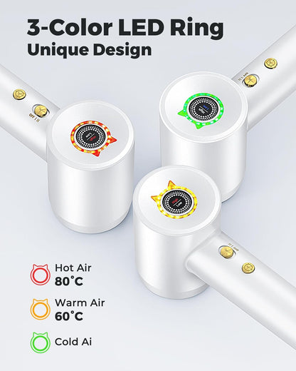 Ionic Hair Dryer, 160000 RPM Brushless Motor, Smart Thermo-Control