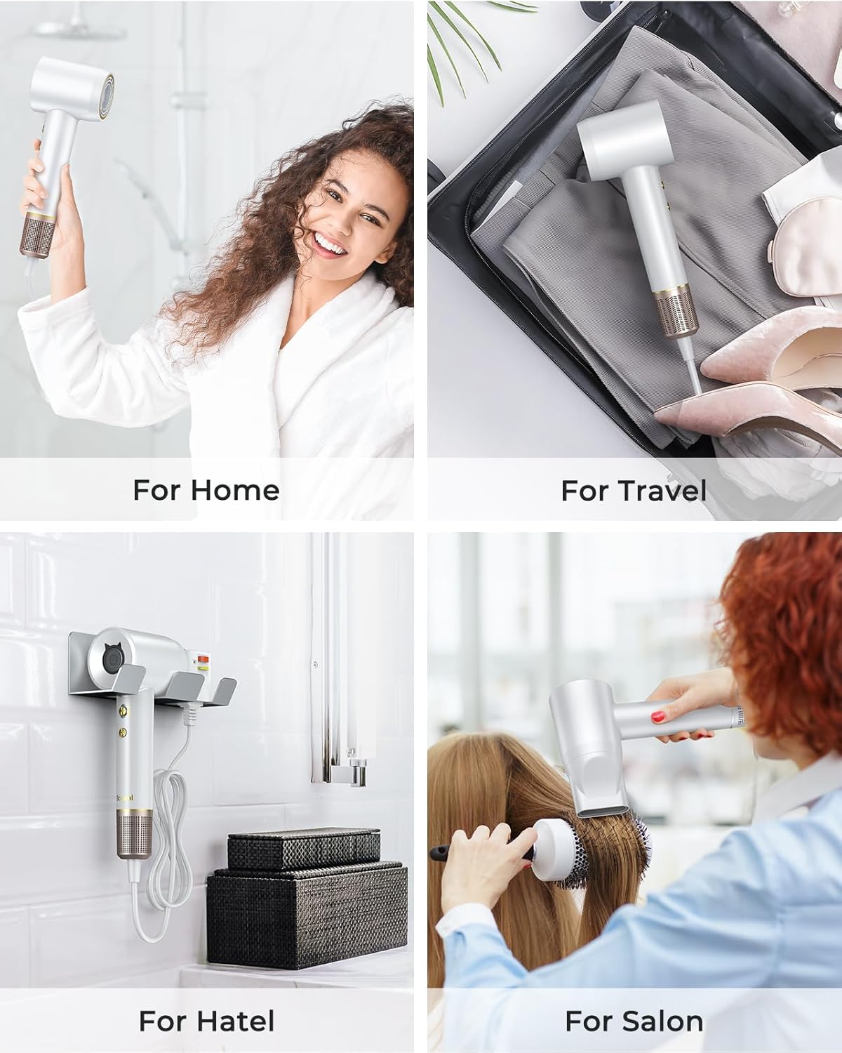 Ionic Hair Dryer, 160000 RPM Brushless Motor, Smart Thermo-Control